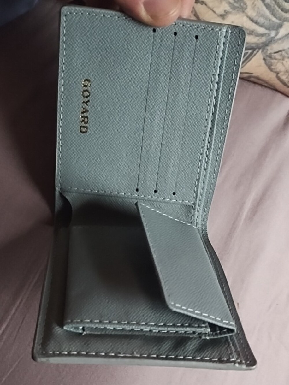 Goyard Black and White Chevron Card Holder - Picture 2 of 4